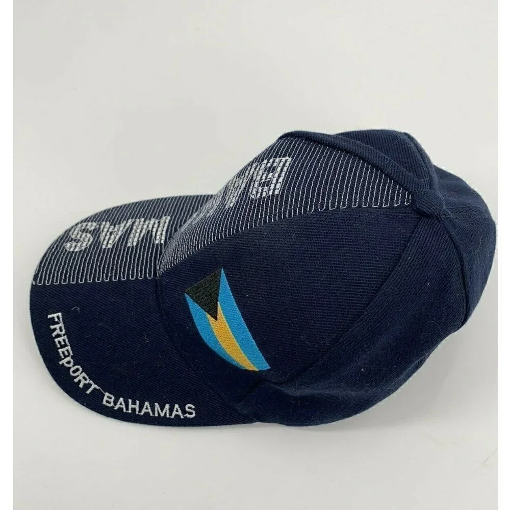 Bahamas FreePort Adjustable Multicolor Blue Yellow Black Hat One Size OS